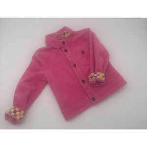 FINDING FOXTALE Pink Corduroy Jacket 3T with Multi-color Trim